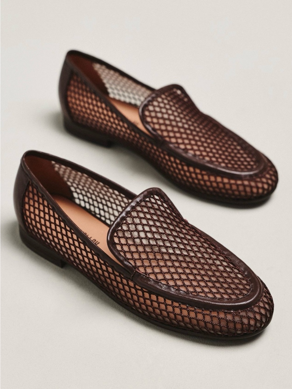 Anthropologie Bibilou Brown Mesh Slip-On Women's Loafers